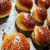 April's home-baked Gourmet Everything Burger Buns