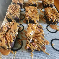 April's home-baked Salted Caramel Brownie Tray